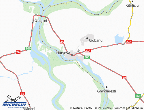 Carte MICHELIN Hârșova - ViaMichelin