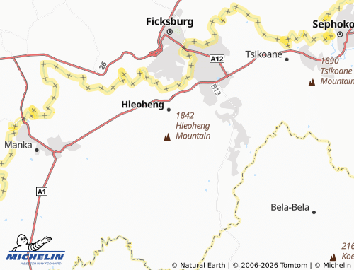 MICHELIN-Landkarte Mafika-Lisiu - ViaMichelin