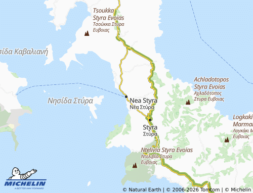 MICHELIN Nea Styra map - ViaMichelin