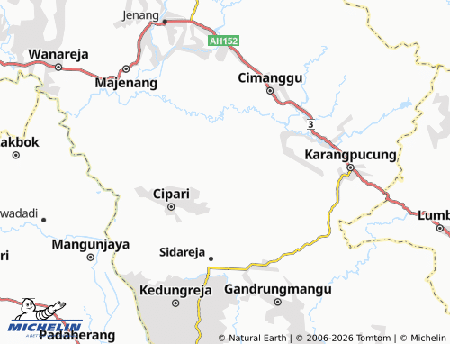 MICHELIN Karangreja map - ViaMichelin