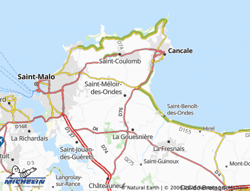 Carte MICHELIN Saint-Méloir-des-Ondes - ViaMichelin