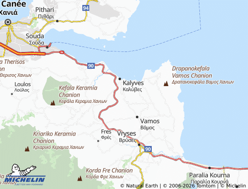 MICHELIN Tsivaras map - ViaMichelin