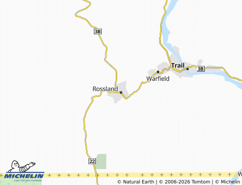 MICHELIN Rossland map - ViaMichelin