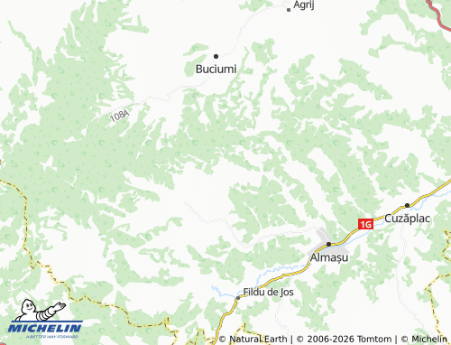 MICHELIN Țăudu map - ViaMichelin