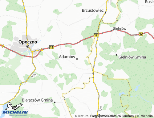 MICHELIN Adamów map - ViaMichelin