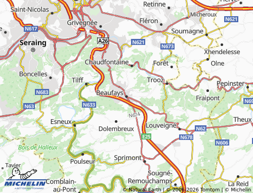 Mappa MICHELIN Beaufays - ViaMichelin