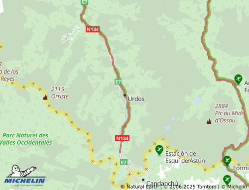 MICHELIN Urdos map - ViaMichelin