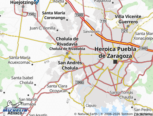 MICHELIN Real de Cholula map - ViaMichelin