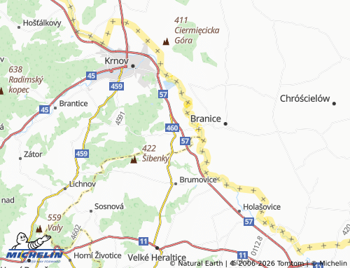 Mappa MICHELIN Úvalno - ViaMichelin