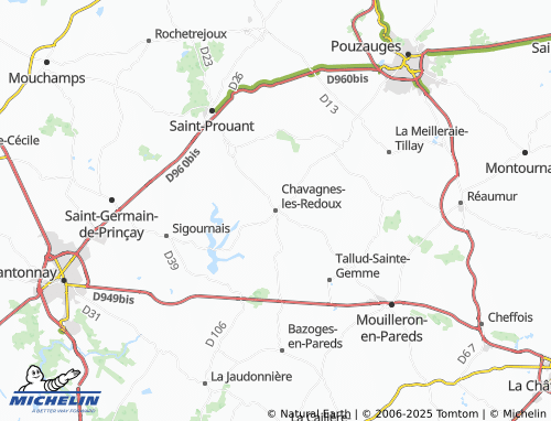 Mappa MICHELIN Chavagnes-les-Redoux - ViaMichelin