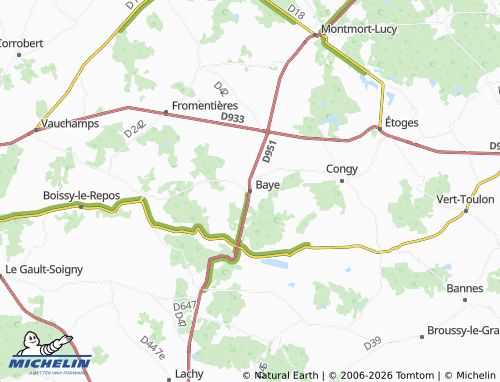 Mappa MICHELIN Baye - ViaMichelin