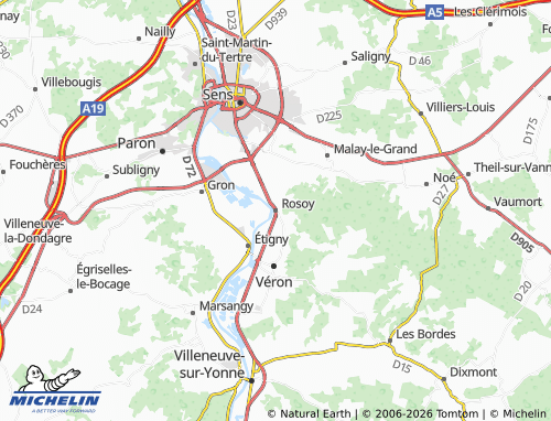 Mapa MICHELIN Rosoy - ViaMichelin