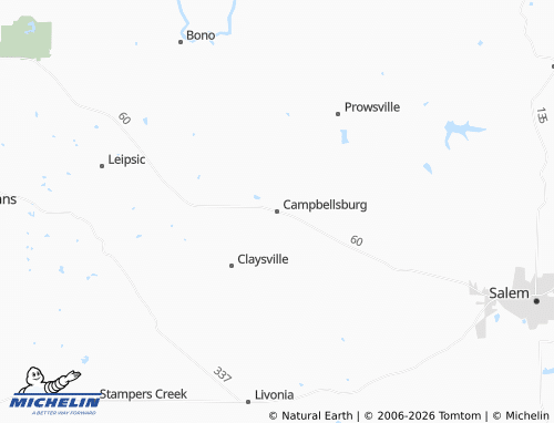 Carte MICHELIN Campbellsburg - ViaMichelin