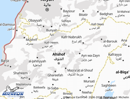 Mapa MICHELIN Bayt al-Deen - ViaMichelin