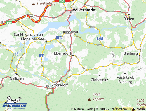 MICHELIN Eberndorf map - ViaMichelin