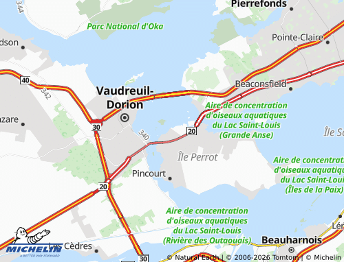 Carte MICHELIN Terrasse-Vaudreuil - ViaMichelin