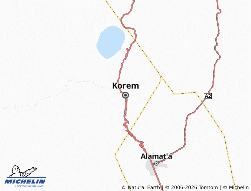 MICHELIN Korem map - ViaMichelin