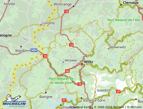 MICHELIN Noertrange map - ViaMichelin