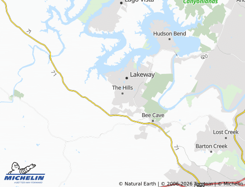 Mappa MICHELIN The Hills - ViaMichelin