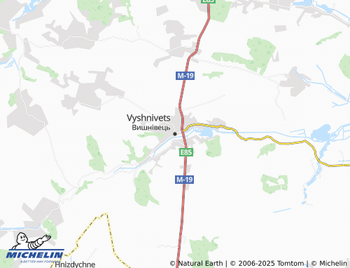 MICHELIN Vyshnivets map - ViaMichelin