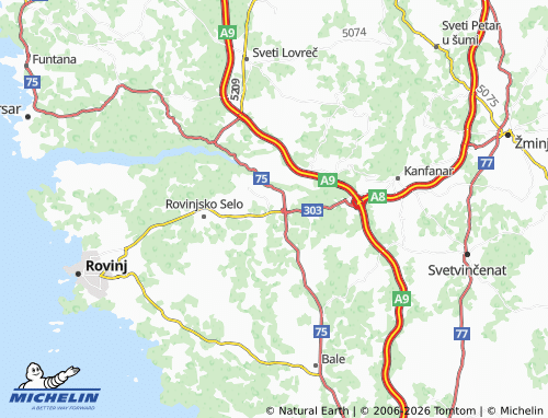 MICHELIN-Landkarte Brajkovići - ViaMichelin