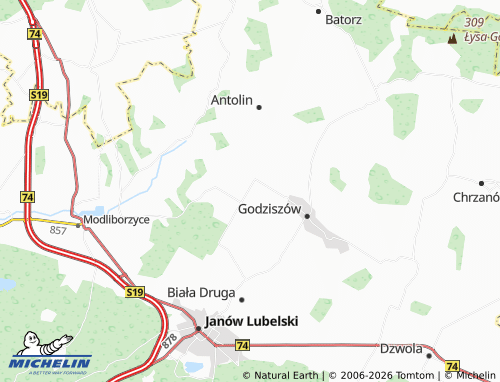 Carte MICHELIN Andrzejów - ViaMichelin