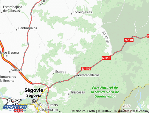MICHELIN Basardilla map - ViaMichelin