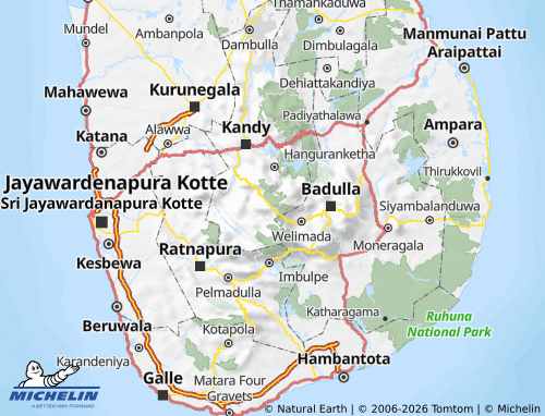Mappa MICHELIN Nuwara Eliya - ViaMichelin
