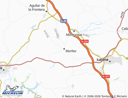 MICHELIN Moriles map - ViaMichelin