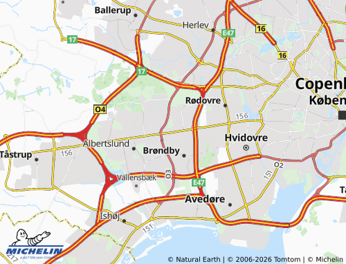 Carte MICHELIN Glostrup - ViaMichelin