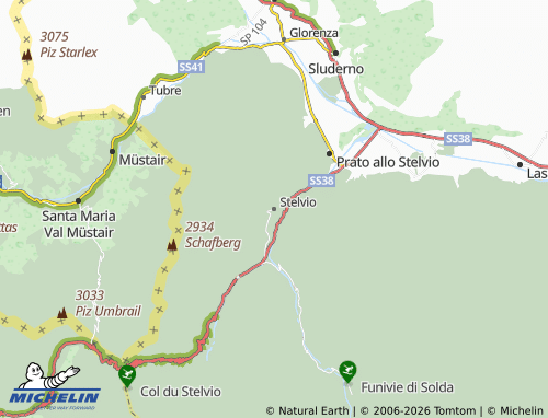 Mapa MICHELIN Stelvio - ViaMichelin