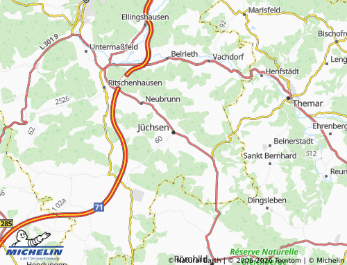 Mappa MICHELIN Jüchsen - ViaMichelin