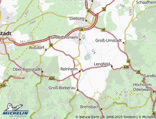 MICHELIN-Landkarte Spachbrücken - ViaMichelin