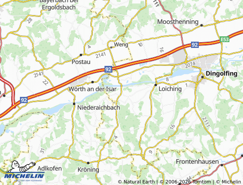 MICHELIN Niederviehbach map - ViaMichelin
