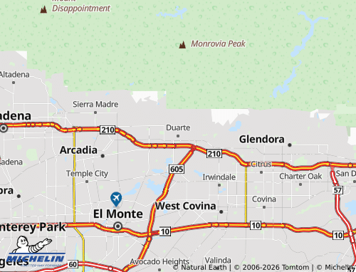 MICHELIN Duarte map - ViaMichelin