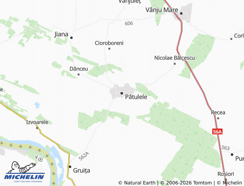 MICHELIN Pătulele map - ViaMichelin