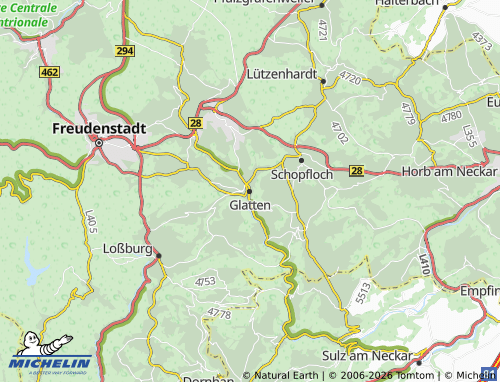 Mapa MICHELIN Glatten - ViaMichelin