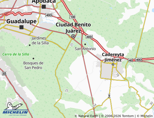 Mappa MICHELIN Valle del Roble Sector Nogal - ViaMichelin