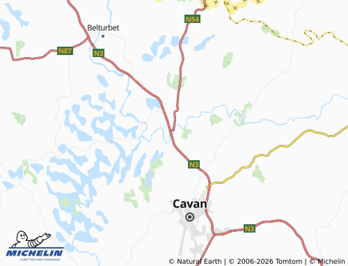 MICHELIN Butlersbridge map - ViaMichelin