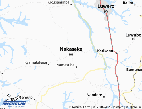 Mappa MICHELIN Nakaseke - ViaMichelin