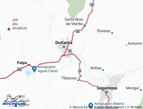MICHELIN Cacique Tundama map - ViaMichelin