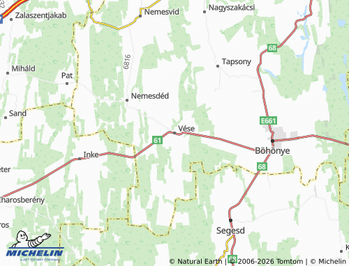 Mapa MICHELIN Vése - ViaMichelin