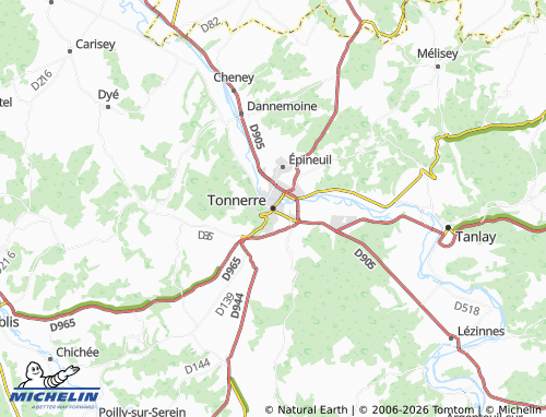 Mapa MICHELIN Tonnerre - ViaMichelin