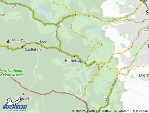 Carte MICHELIN Hathersage - ViaMichelin
