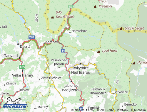 MICHELIN Hranice map - ViaMichelin