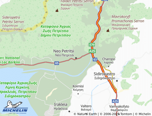 Carte MICHELIN Neo Petritsi - ViaMichelin