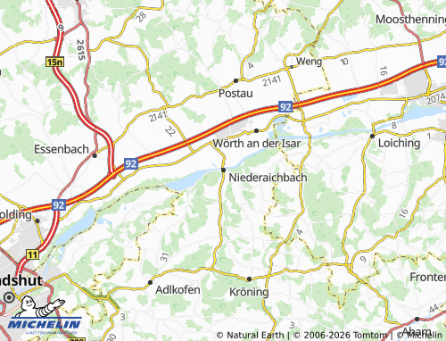 Mappa MICHELIN Niederaichbach - ViaMichelin