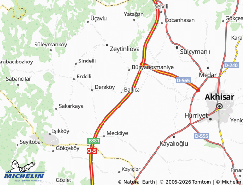 MICHELIN Ballıca map - ViaMichelin