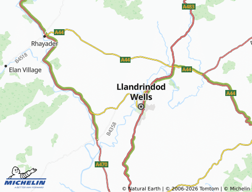 Mappa MICHELIN Llanyre - ViaMichelin