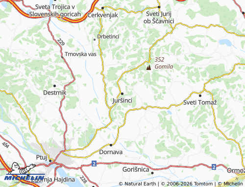 Carte MICHELIN Juršinci - ViaMichelin